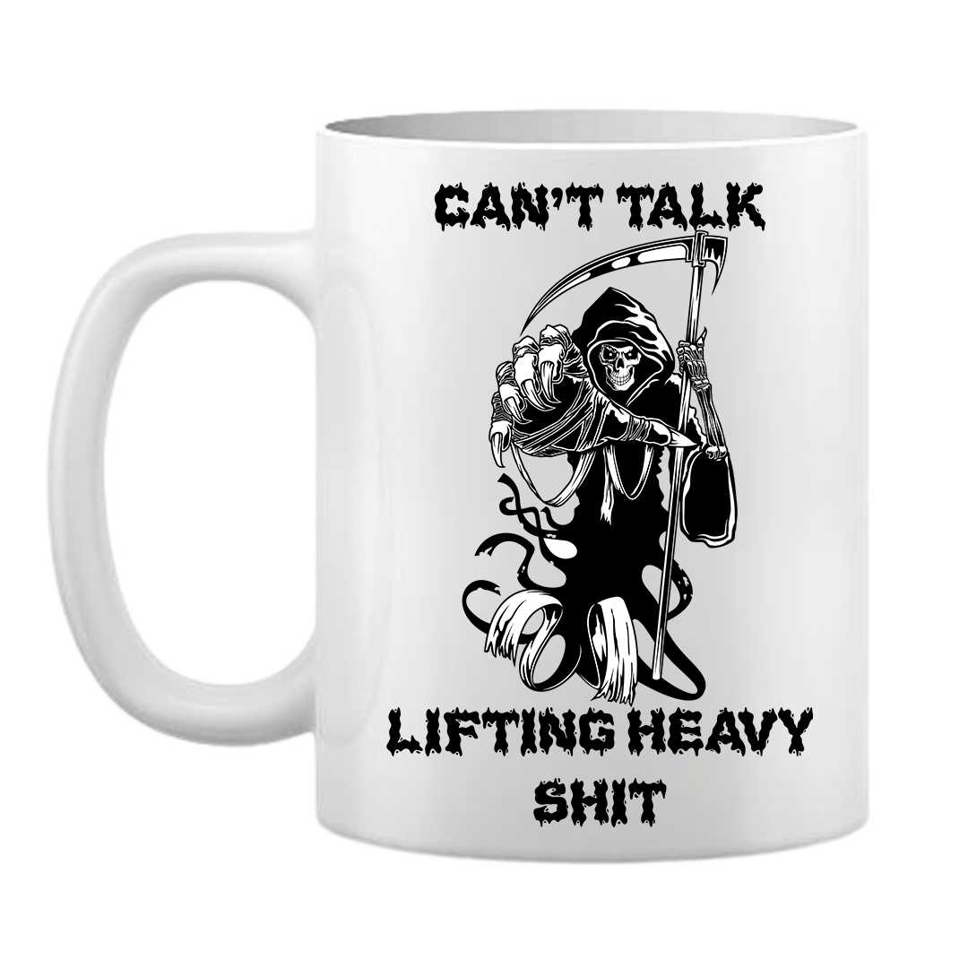 SNRLabs Can't Talk Lifting Heavy Shit Mug