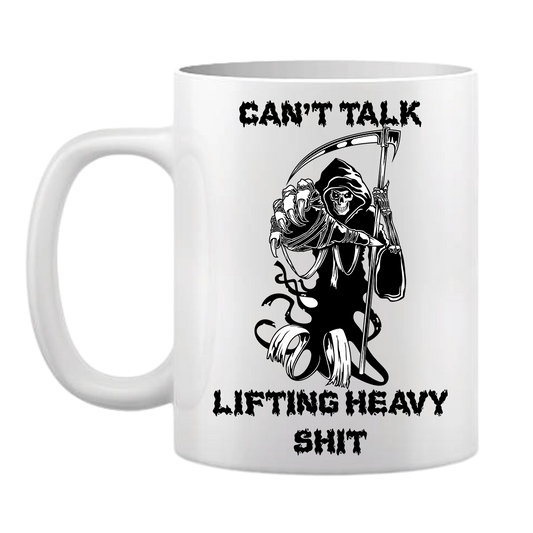 SNRLabs Can't Talk Lifting Heavy Shit Mug
