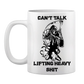 SNRLabs Can't Talk Lifting Heavy Shit Mug